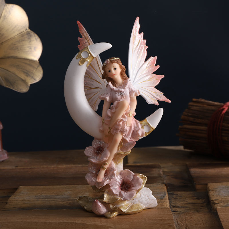 Home Decor Za - İskandinav melek peri bahçe heykelciği, Modern