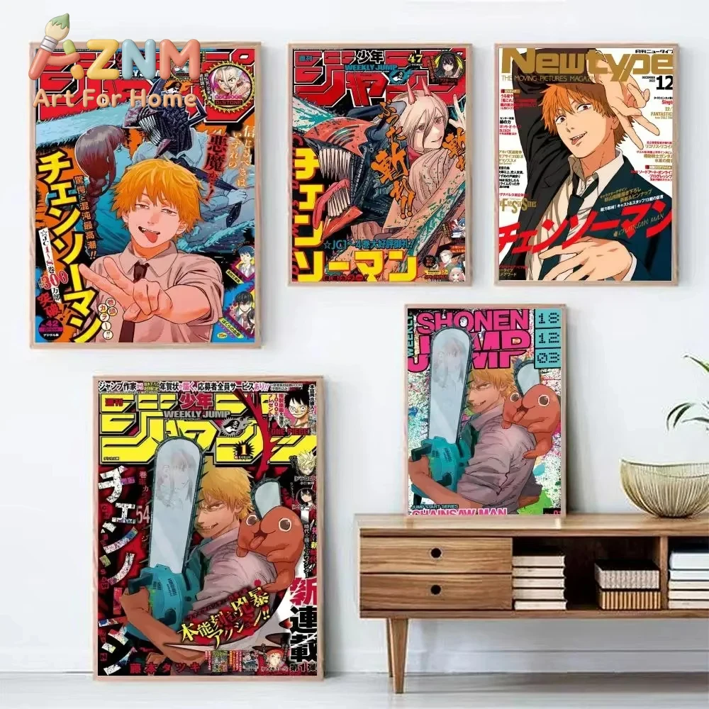 Home Decor Magazine - AZNM Chainsaw Man Anime Tuval Duvar