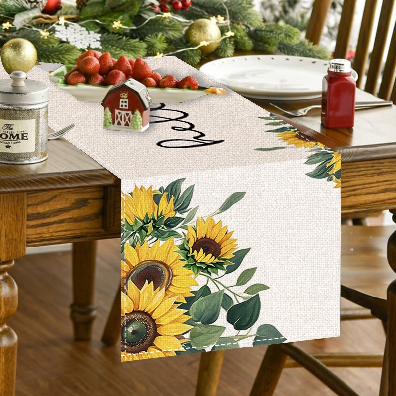 5 adet ilkbahar yaz çiçek ayçi - Linen Table Runner incelemesi ve fiyatı