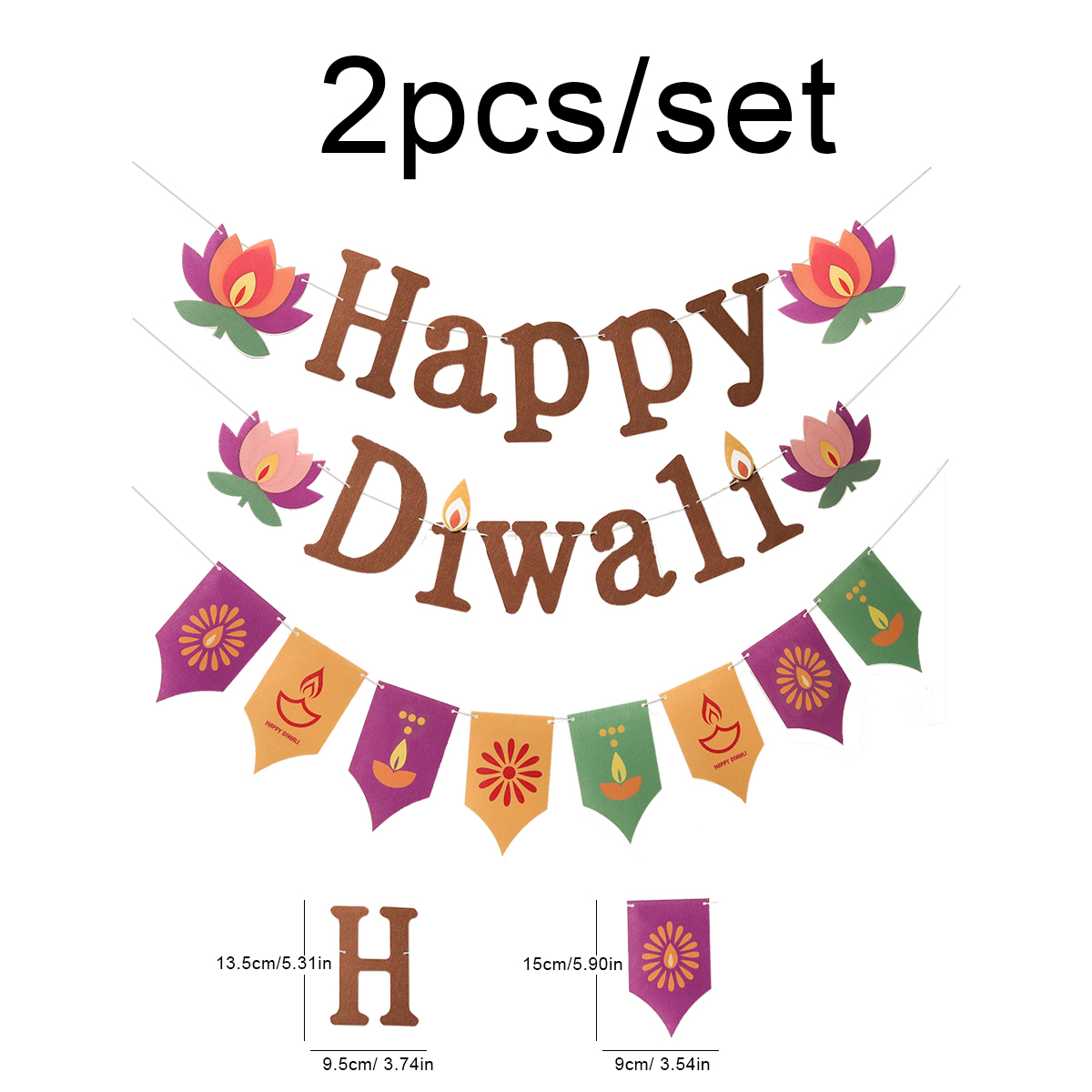 Mutlu Diwali! Keçe Harfli Bayr - Home Decor Indonesia incelemesi ve fiyatı