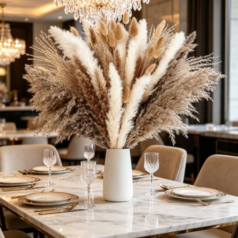 Kurutulmuş Çiçekler, Kahvereng - Pampas Grass Decor incelemesi ve fiyatı