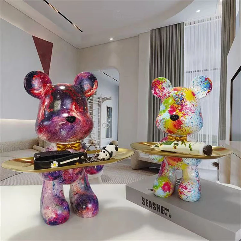 29cm Graffiti ayı heykelcik ev - Home Decor Y2K incelemesi ve fiyatı