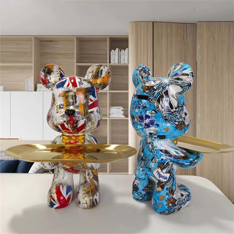 29cm Graffiti ayı heykelcik ev - Home Decor Y2K incelemesi ve fiyatı