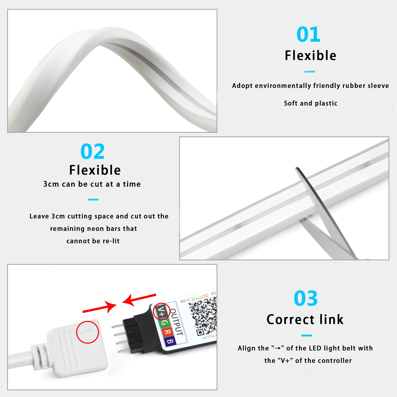 5V USB RGB Neon LED Şerit Işık - Home Decor Free App incelemesi ve fiyatı