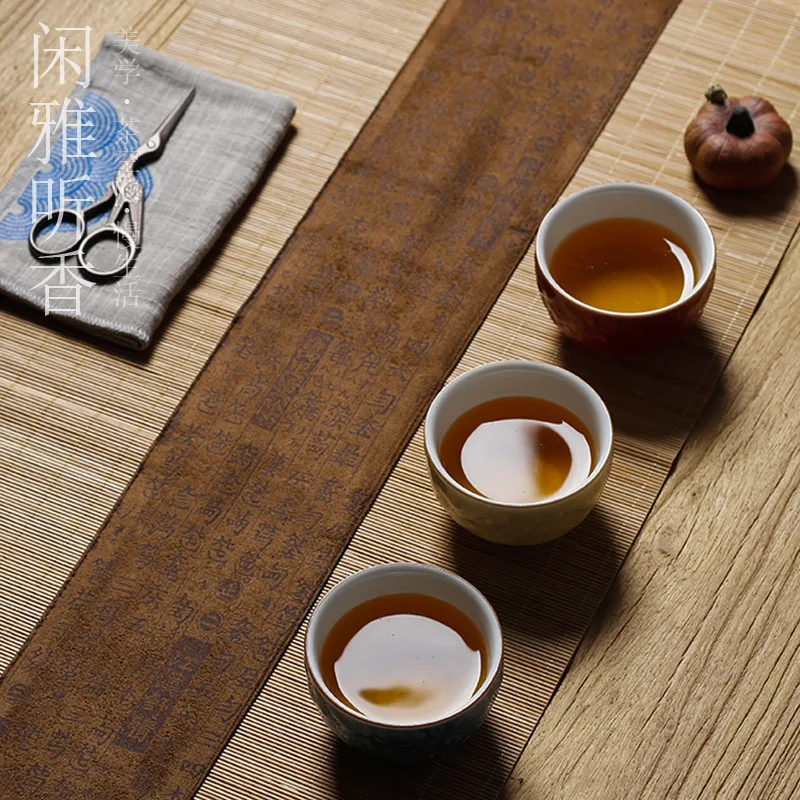 Kumaş Bambu Çay Matı, Keten Ze - Linen Table Runner incelemesi ve fiyatı