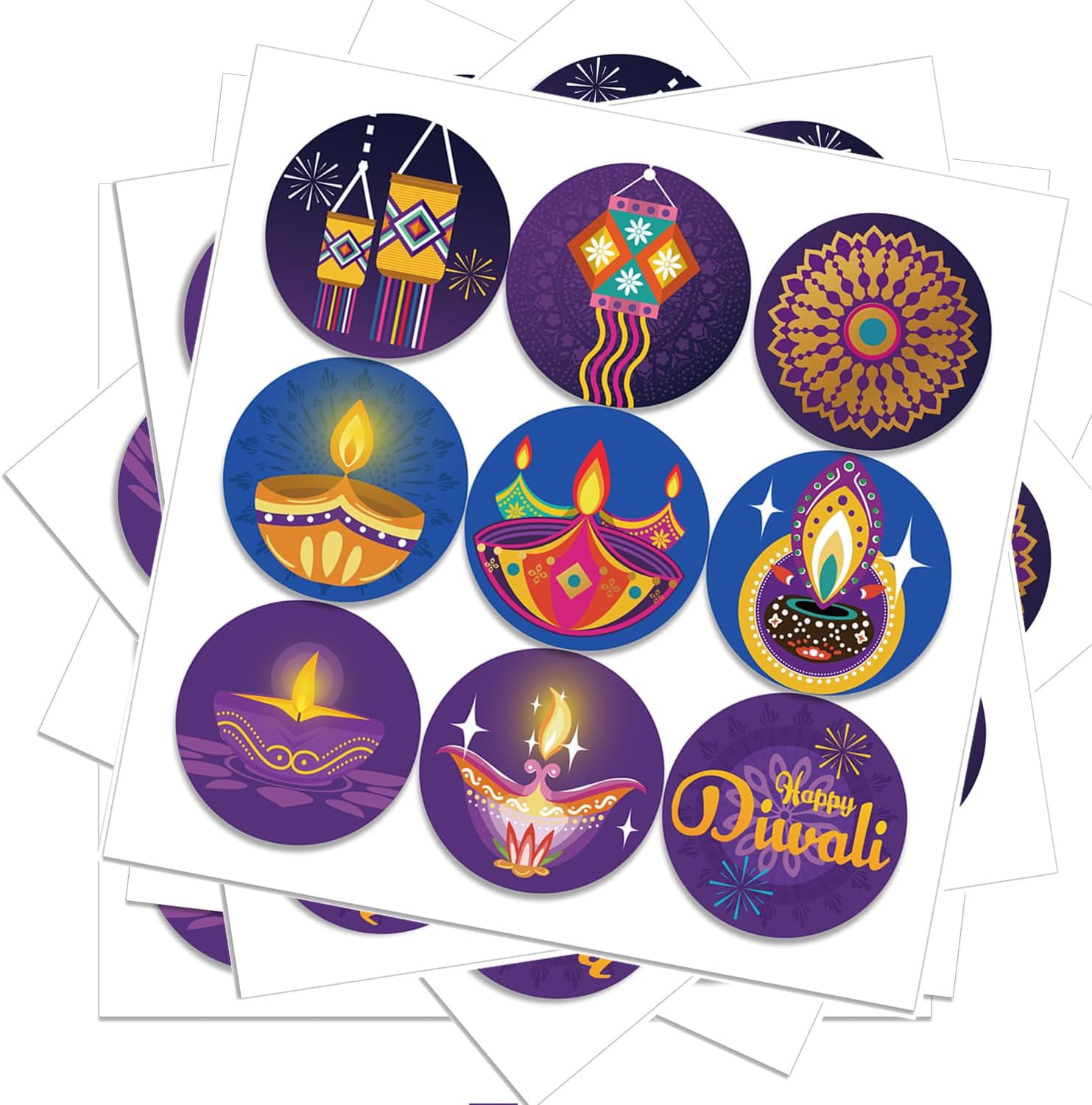 Mutlu Diwali çıkartmaları hint - Home Decor Indonesia incelemesi ve fiyatı