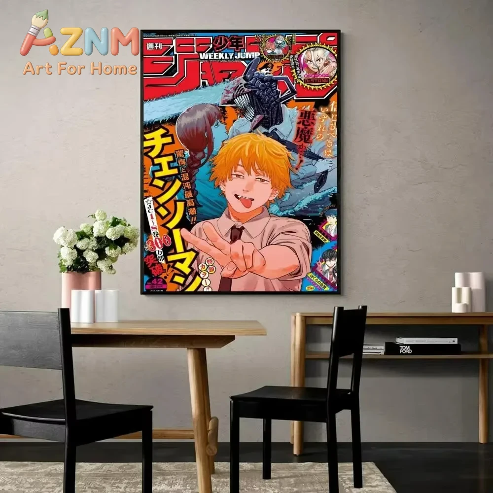 AZNM Chainsaw Man Anime Tuval  - Home Decor Magazine incelemesi ve fiyatı