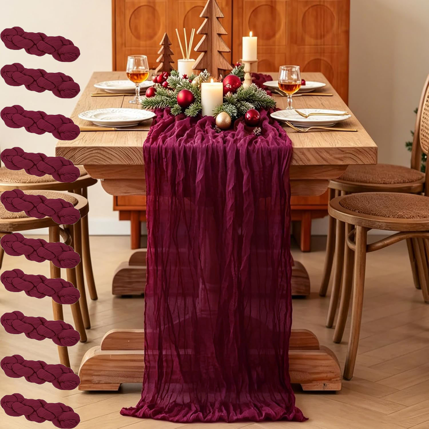 10 Adet Peynir Bezi Masa Örtüs - Linen Table Runner incelemesi ve fiyatı