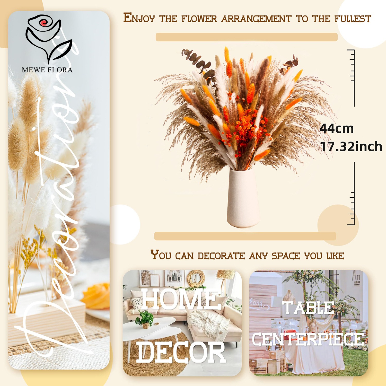 Kurutulmuş Doğal Çiçekler Pamp - Pampas Grass Decor incelemesi ve fiyatı